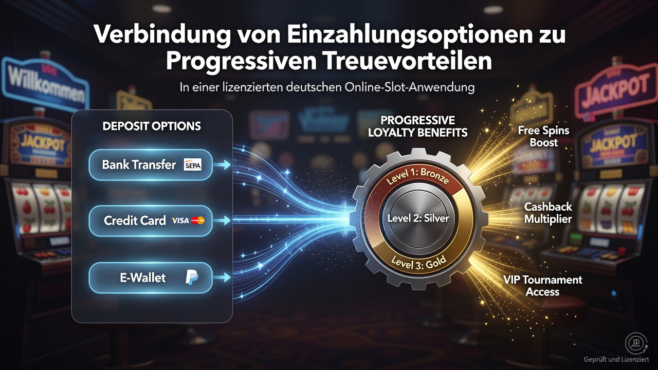 Darstellung von Loyalty-Progression durch verschiedene Einzahlungsmethoden