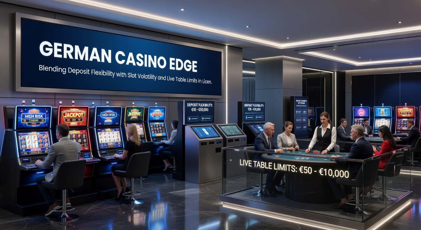 Nahaufnahme eines Live-Roulette-Tisches mit digitalen Limits und Slot-Maschinen im Hintergrund in einem deutschen Casino
