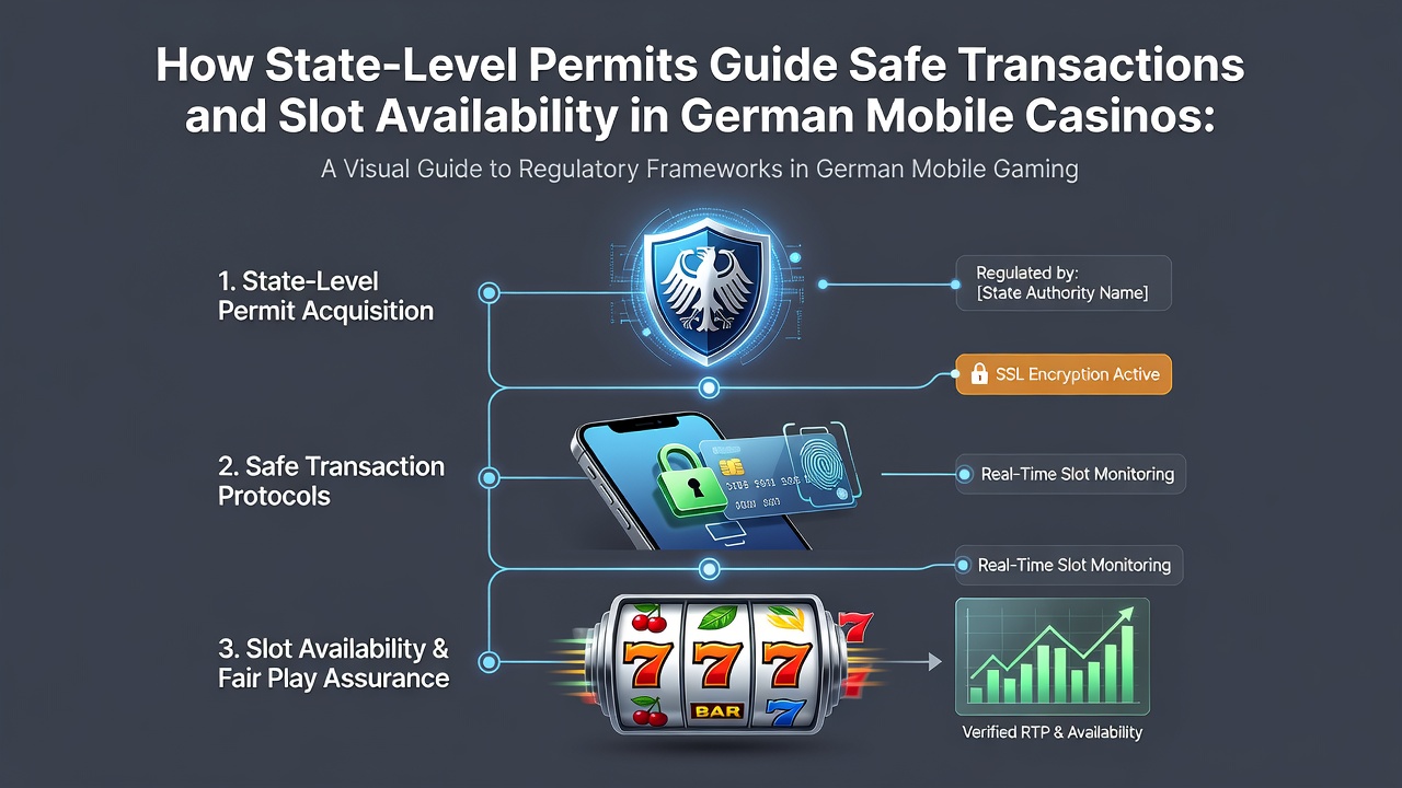 Illustration zu Landesgenehmigungen und deren Einfluss auf mobile Casino-Transaktionen