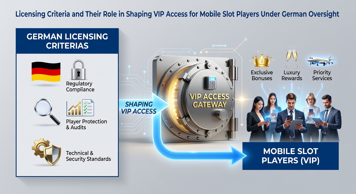 Mobile Slot-Interface mit VIP-Elementen und Lizenzindikatoren