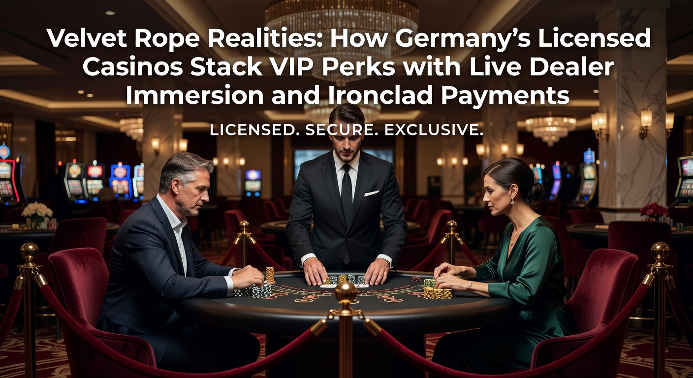 Elegantes Casino-Interieur mit VIP-Bereich und Live-Dealer-Tisch in einem lizenzierten deutschen Online-Casino