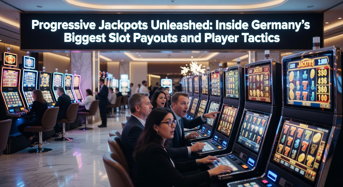 Ein leuchtender Slot-Automat mit steigendem Jackpot-Zähler in einem deutschen Casino, der die Spannung der progressiven Jackpots einfängt